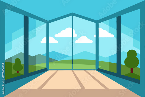 3d render of a modern building