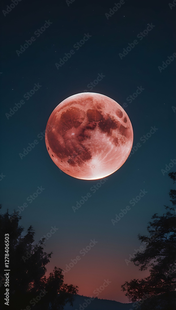 Naklejka premium full moon in the sky