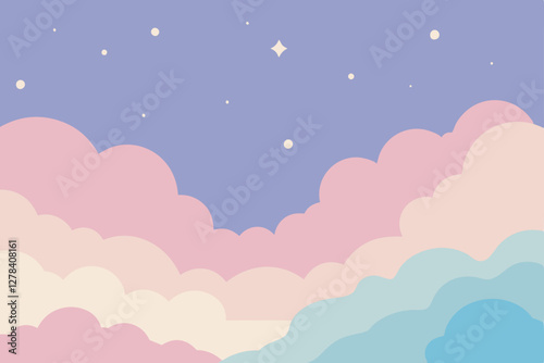 pink sky with clouds