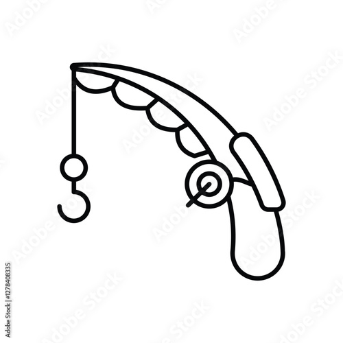 Fishing Rod Vector icon