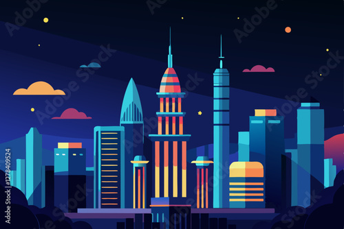 night city in the night