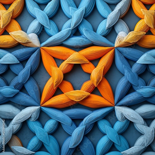 Dynamic colorful pattern design abstract art visual concept studio setting close-up view creative inspiration