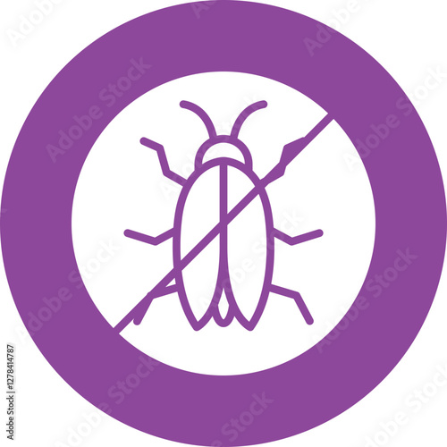 Pest Control glyph circle icon