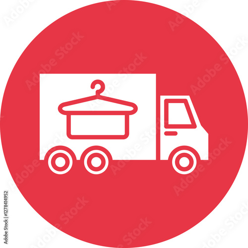 Laundry Pickup glyph circle icon