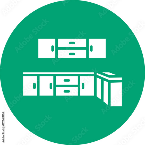 Custom Cabinetry glyph circle icon