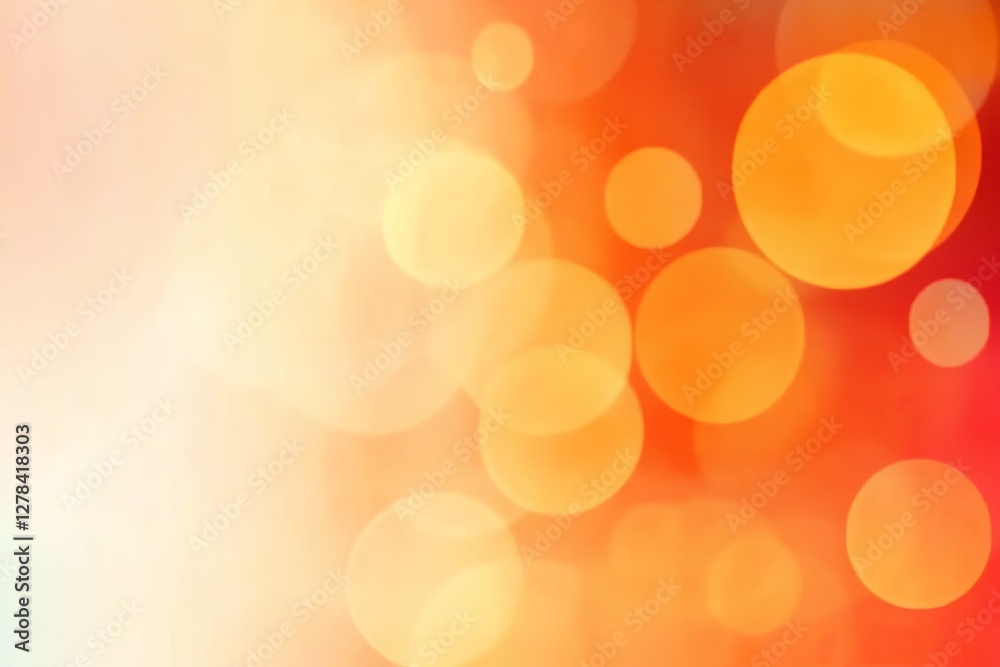 Abstract blurred light orange and red background with bokeh, banner, copy space for text. Abstract blurred light orange and red background with bokeh, banner, copy space for text.
