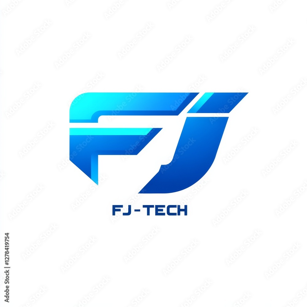 Modern FJ-Tech Logo: A Sleek Blue Design Symbolizing Innovation and Technology Solutions for the Future Modern FJ-Tech Logo: A Sleek Blue Design Symbolizing Innovation and Technology Solutions for the Future