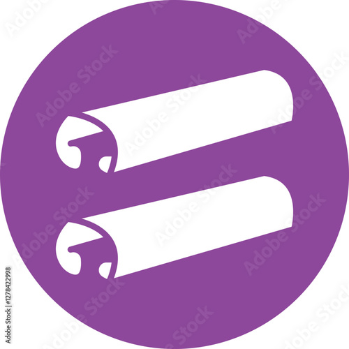 Cinnamon Stick glyph circle icon
