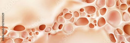 Vector art illustrating overlapping ring-like skin lesions characteristic of microsporia for dermatological study