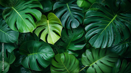 Dense green leaves intertwine beautifully, showcasing various shades of green under soft, filtered light. The rich textures invite closer inspection for nature enthusiasts and artists alike