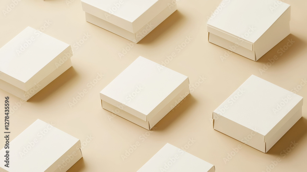 White closed and open cardboard box mockup top angle view. Realistic vector illustration set of blank carton package for delivery or gift concept. Rectangular low paper pack with cover mock up. White closed and open cardboard box mockup top angle view. Realistic vector illustration set of blank carton package for delivery or gift concept. Rectangular low paper pack with cover mock up.