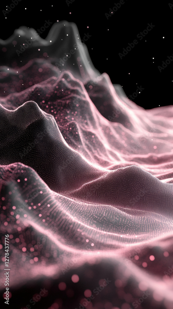 AbstractPinkandBlack3DWavePattern