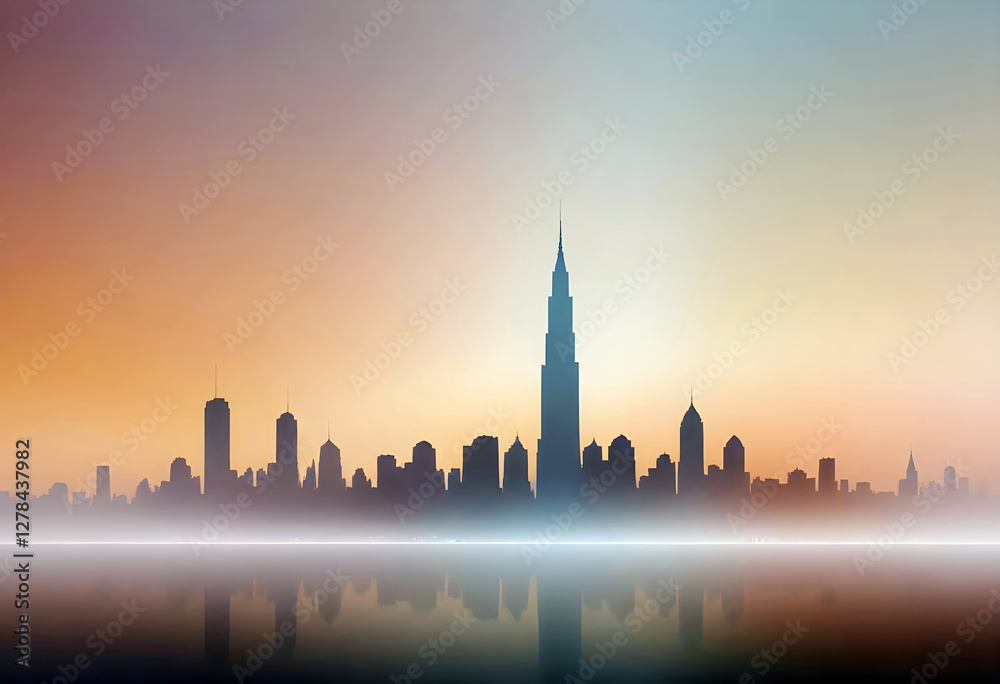 Fototapeta premium Abstract Cityscape Modern Architecture Background Wallpaper Art Concept