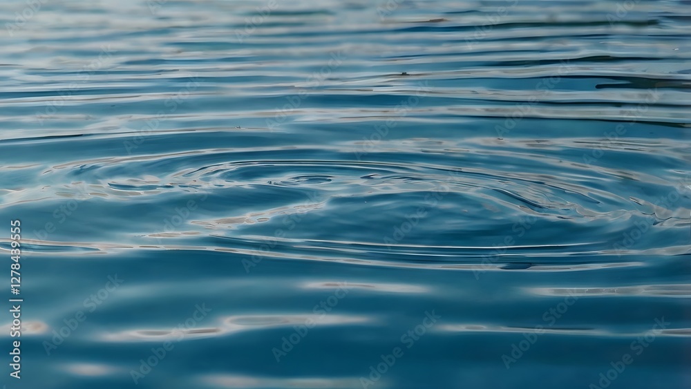 Calm Blue Water Surface with Gentle Ripples - Serene Ocean or Lake Background Calm Blue Water Surface with Gentle Ripples - Serene Ocean or Lake Background