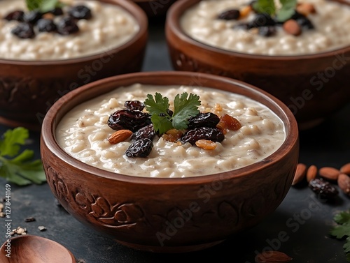 Creamy Rice Pudding with Raisins photo