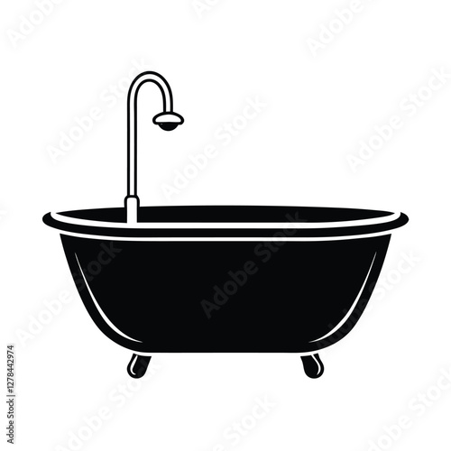 bath tub on white background