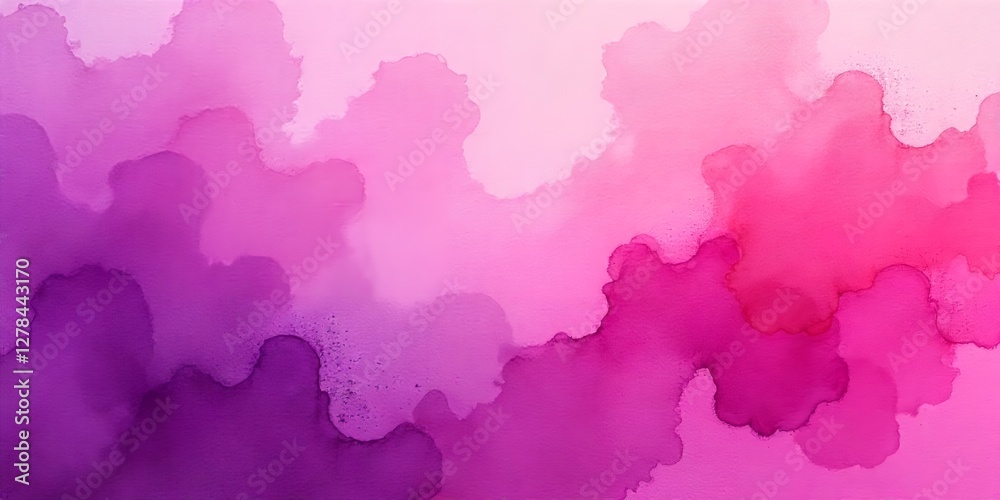 Obraz premium Purple pink watercolor background, abstract gradient texture, colorful artistic design element, modern decorative pattern
