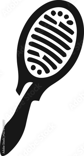 hairbrush or comb, fashion and beauty elements for design, black color silhouette of fashion and beauty
