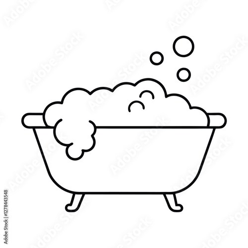 illustration of a bath in a bathtub