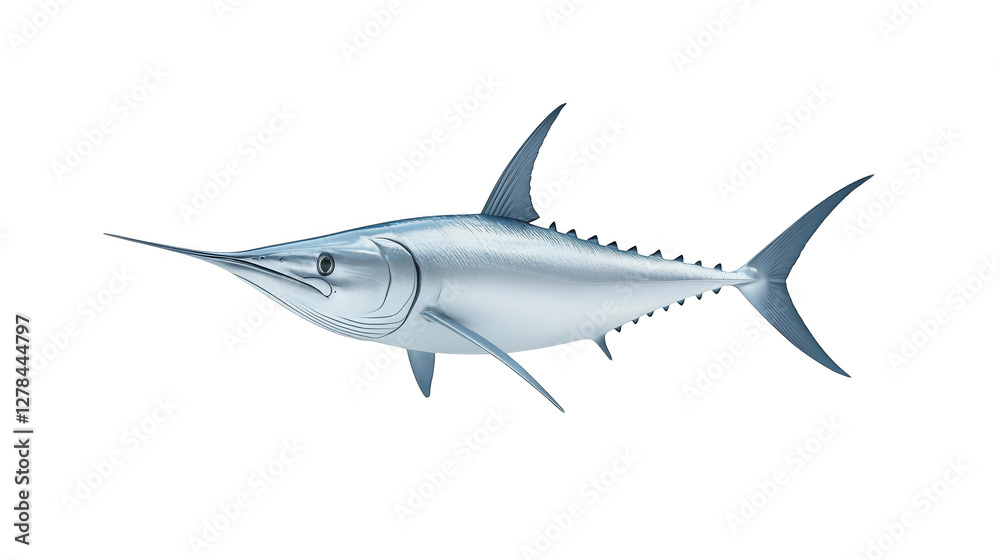 Fototapeta premium Graceful fish with flowing fins navigating the deep blue