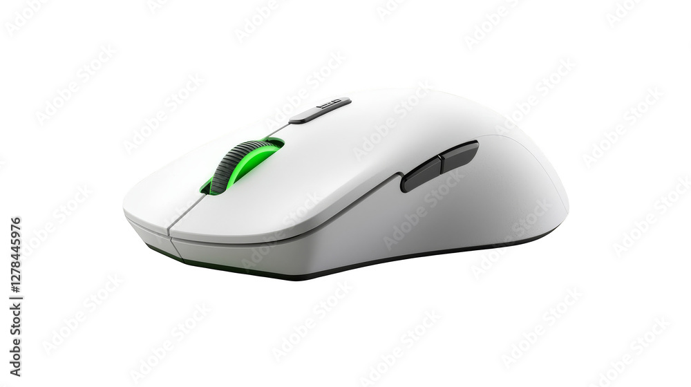 Illuminate your digital workspace, a sleek and ergonomic computer mouse with captivating green light Illuminate your digital workspace, a sleek and ergonomic computer mouse with captivating green light