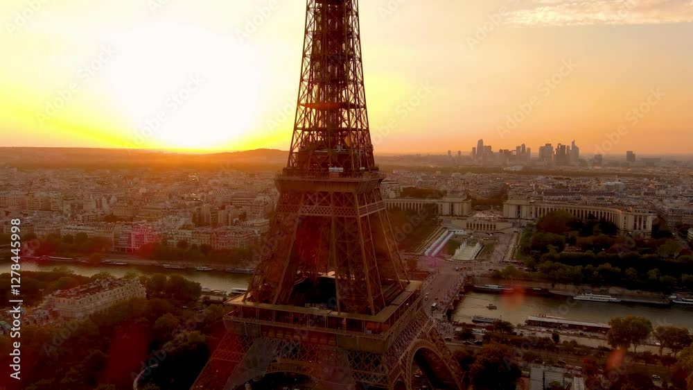 eiffel tower at sunset