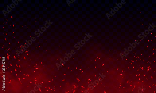 Background. Smoke, flying up sparks and fire particles background