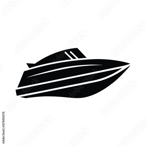 boat on white background