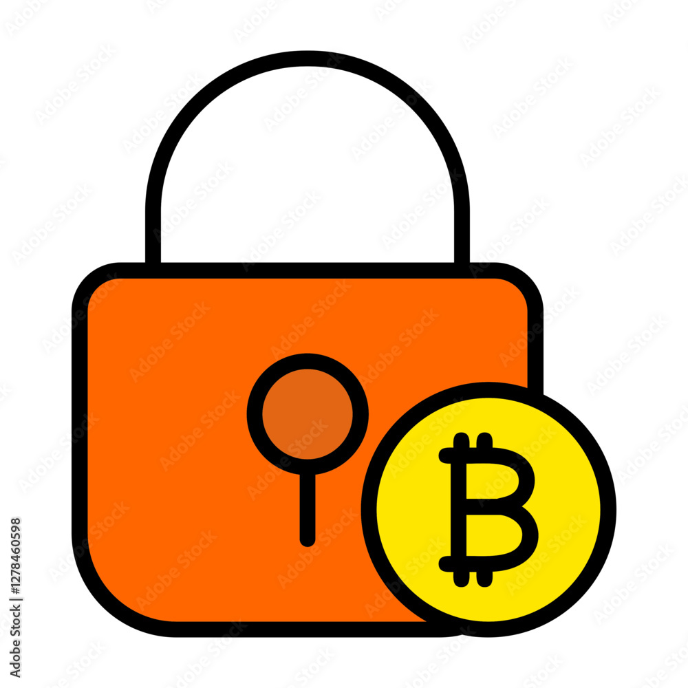 Bitcoin Encryption Icon Bitcoin Encryption Icon