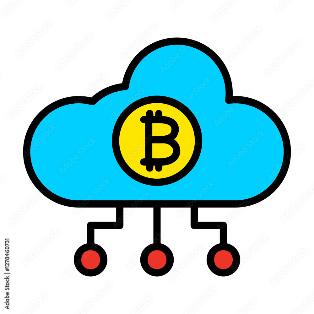 Cloud Mining Icon Cloud Mining Icon