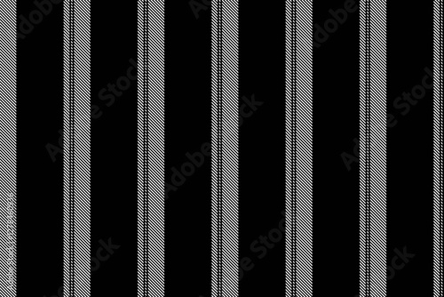 Copy space lines textile vector, silky pattern background texture. Abstract background vertical seamless stripe fabric in black and white colors.