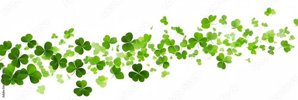 Green leafy plant with four leaves is shown in a white background Green leafy plant with four leaves is shown in a white background