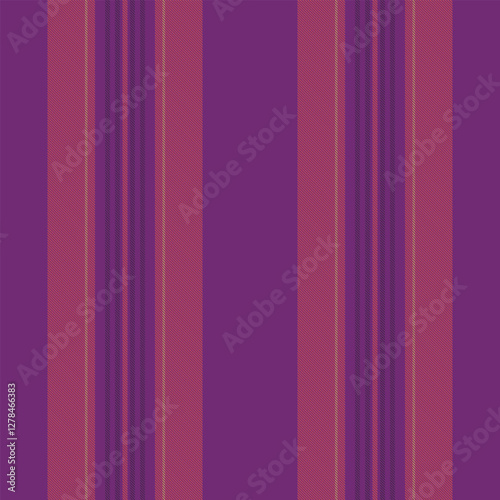 Pomance texture background fabric, patch pattern lines vertical. Mispanic textile seamless vector stripe in purple and red colors.