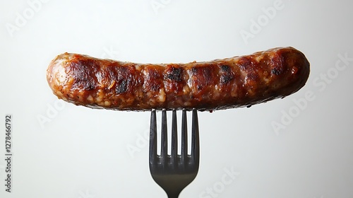Grilled Sausage on Fork (1)