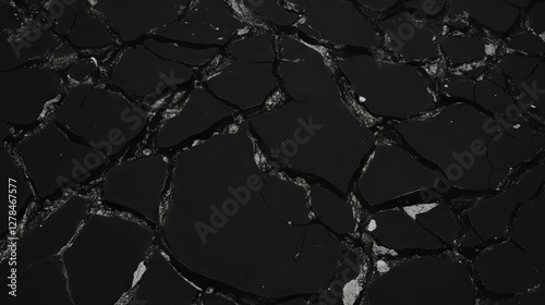 Texture of dry cracked mud wall with fine dark details for architectural design