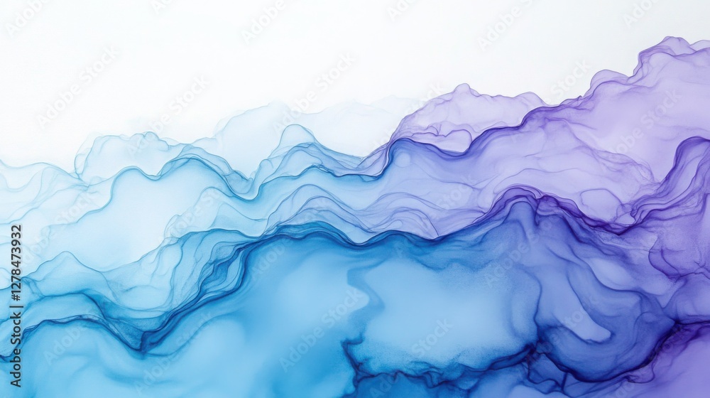shot of ink swirling in water, deep blue and violet tones, hypnotic movement, abstract art shot of ink swirling in water, deep blue and violet tones, hypnotic movement, abstract art