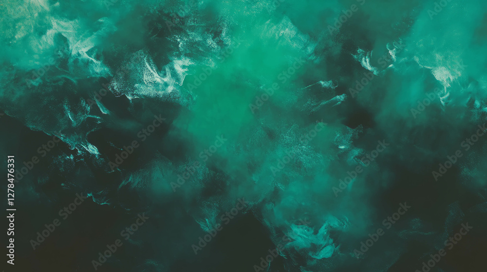 Fototapeta premium Abstract green chalkboard texture with dark chalk shadows for background design