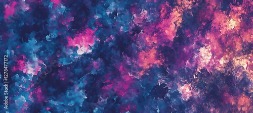 Wallpaper Mural An abstract fluid pattern with vibrant colors, featuring neon pink and blue Torontodigital.ca