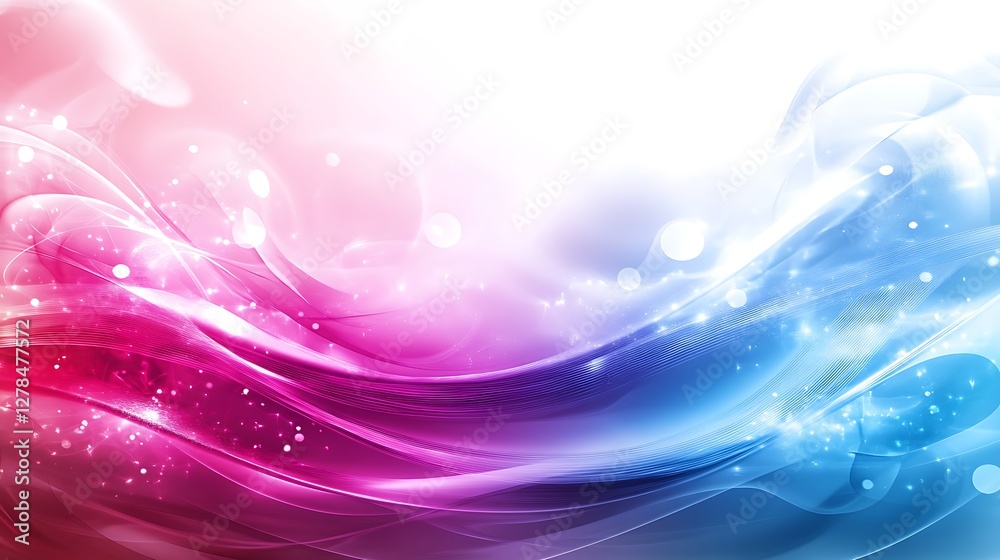 Abstract Pink and Blue Wave Design with Sparkle Abstract Pink and Blue Wave Design with Sparkle