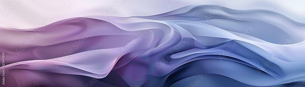 Obraz premium Colorful abstract wave background with midnight dark purple blue horizontal smooth curve