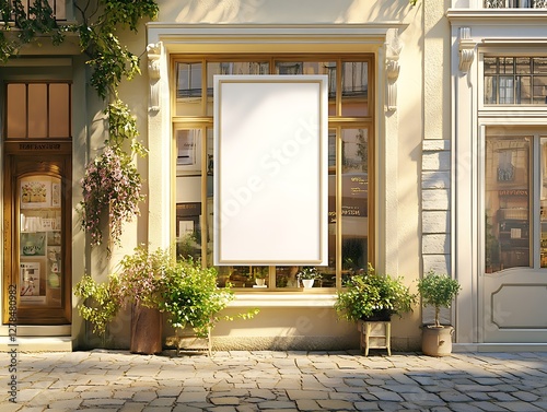 Parisian Shopfront Blank Sign