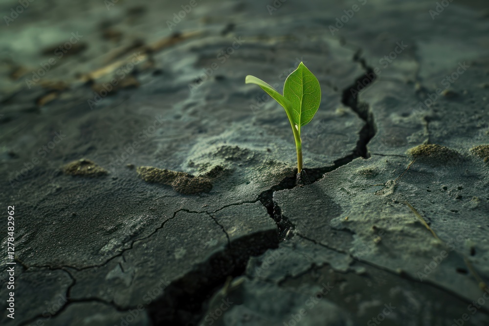 Small tree through growing crack concrete cement asphalt street new life. Small tree through growing crack concrete cement asphalt street new life.