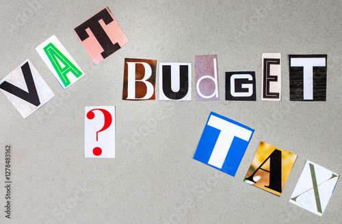 VAT and the South African budget. uncertainty on grey photo
