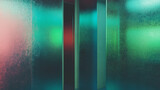 Iridescent blue and green wall texture with subtle light reflections for artistic background design