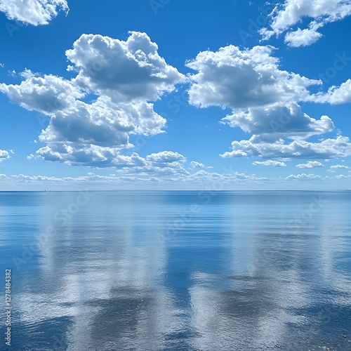 Calm Lakeside Sky Reflection