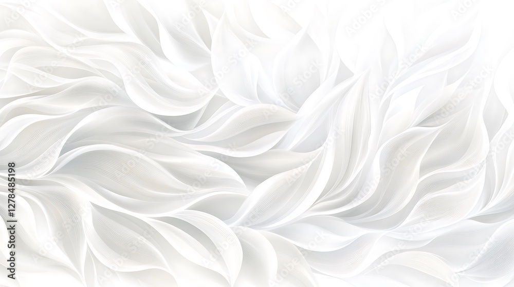 Fototapeta premium Abstract White Wave Pattern Design Background