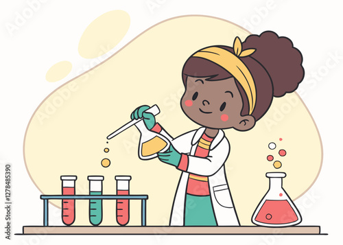 Young Scientist Conducting Experiments in a Lab