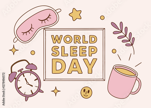 Artistic Representation of Sleep Essentials Celebrating World Sleep Day