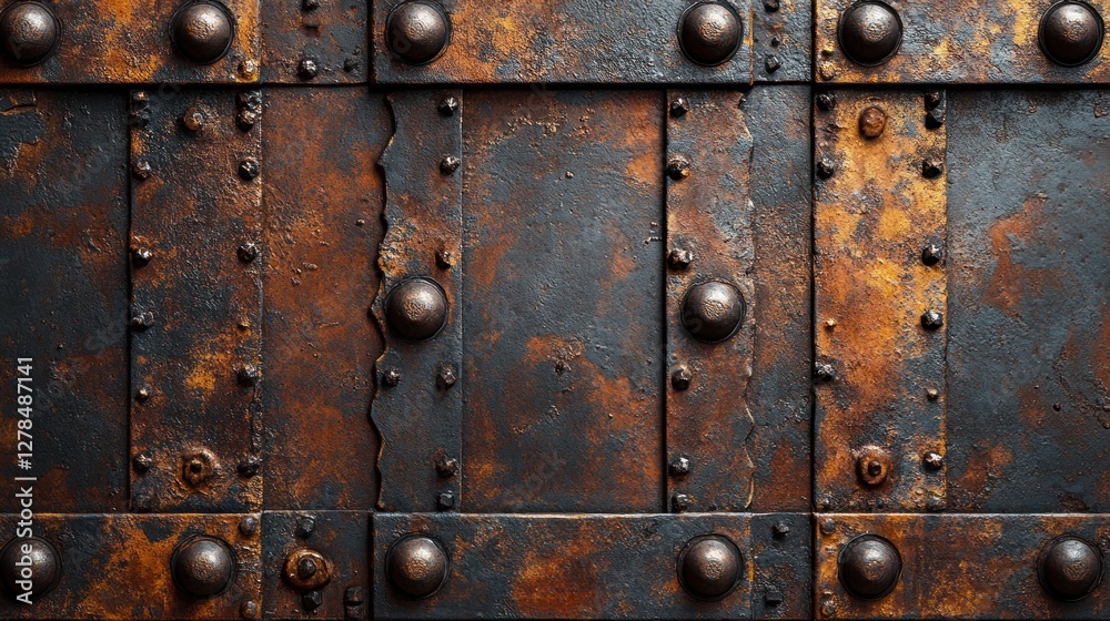 Rusty metal door, castle, texture, background, design Rusty metal door, castle, texture, background, design