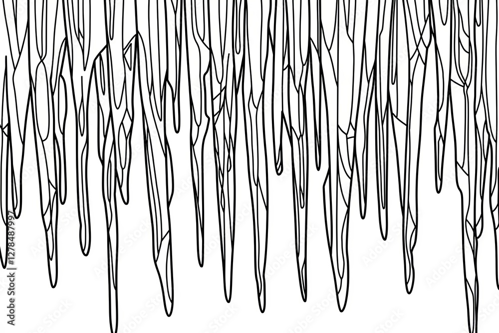Icicle-like abstract pattern of downward-pointing, jagged lines. Icicle-like abstract pattern of downward-pointing, jagged lines.